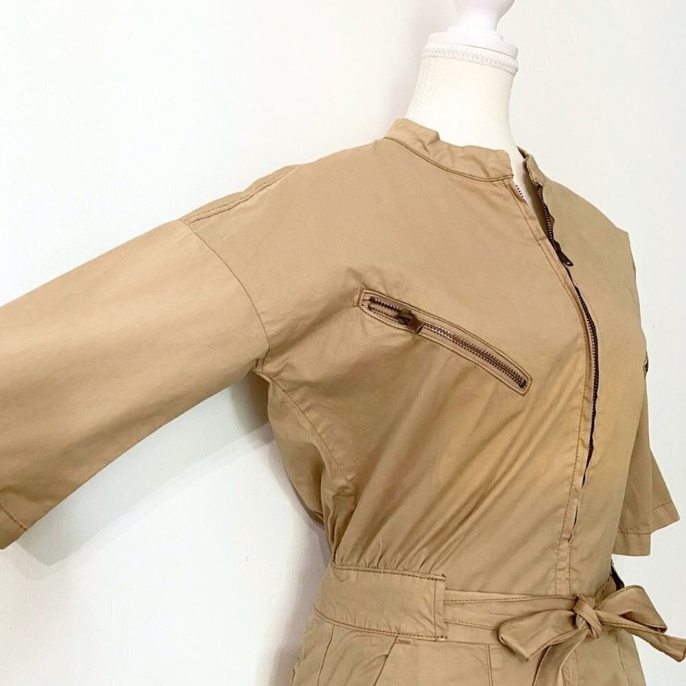 NWT BA&SH KHAKI CRISTINA JUMPSUIT UTILITY ROMPER - 0 - Picture 5 of 9